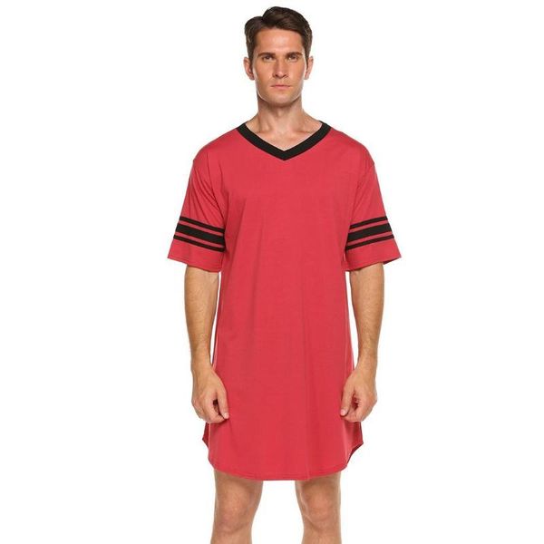 fashion sleep soft sleepwear sleeve summer long stripes men casual nightwear patchwork comfort knee shirt length short, Black;brown
fashion sleep soft sleepwear sleeve summer long stripes men casual nightwear patchwork comfort knee shirt length short, Black;brown