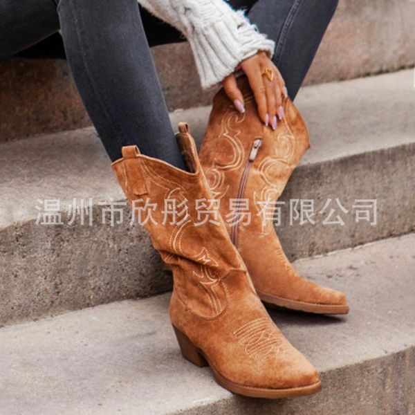 boots 2021 style women's shoes pointed toe suede mid-tube cowboy plus size boot sleeve women, Black
boots 2021 style women's shoes pointed toe suede mid-tube cowboy plus size boot sleeve women, Black