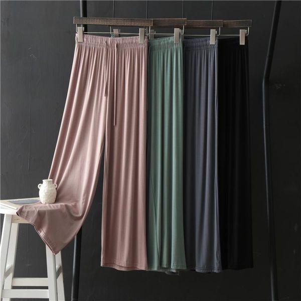 women's pants & capris modal wide leg women 2021 summer casual solid high waist loose ankle length female quality, Black;white
women's pants & capris modal wide leg women 2021 summer casual solid high waist loose ankle length female quality, Black;white