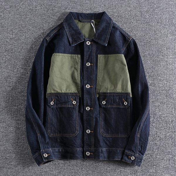 fall 2021 new men's casual primary color denim jacket stitching fashion youth outerwear cool boy coat 0530 czeu, Black;brown
fall 2021 new men's casual primary color denim jacket stitching fashion youth outerwear cool boy coat 0530 czeu, Black;brown
