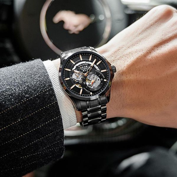 wristwatches ailang 2021 men's mechanical watch stainless steel automatic sports waterproof luminous wear black dial formal, Slivery;brown
wristwatches ailang 2021 men's mechanical watch stainless steel automatic sports waterproof luminous wear black dial formal, Slivery;brown