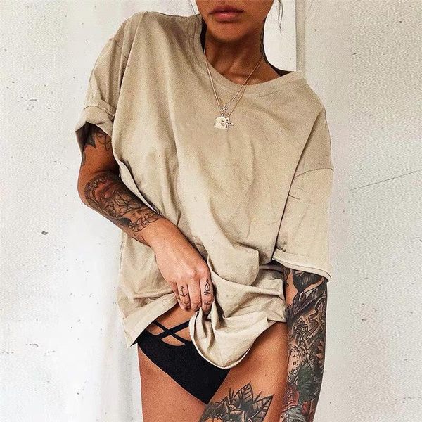 women's t-shirt summer fashion women soft loose solid fresh casual natural short harajuku basic tshirts clothing, White
women's t-shirt summer fashion women soft loose solid fresh casual natural short harajuku basic tshirts clothing, White
