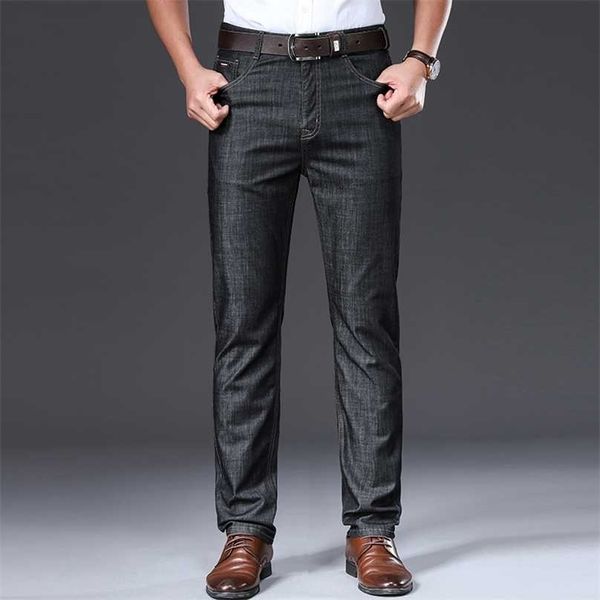 browon brand men jeans summer thin breathable soft mid straight regular men's trousers vintage mens clothing 211111, Blue
browon brand men jeans summer thin breathable soft mid straight regular men's trousers vintage mens clothing 211111, Blue