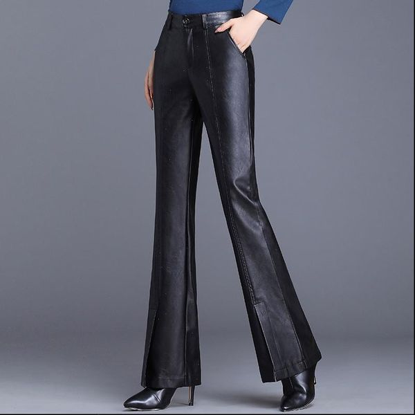 women pants fashion high waist pu leather pants flare pants faux leather spring black plus size vintage loose, Black;white
women pants fashion high waist pu leather pants flare pants faux leather spring black plus size vintage loose, Black;white