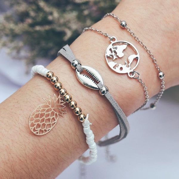 charm bracelets 4 piece/set beads bracelet shell pearl gold color tassels map love layered for women boho starfish party jewelry, Golden;silver
charm bracelets 4 piece/set beads bracelet shell pearl gold color tassels map love layered for women boho starfish party jewelry, Golden;silver
