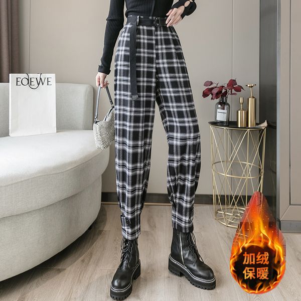 women's casual sweatpants 2021 fall winter new black and white grid thin waist loose overalls mmjg, Black;white
women's casual sweatpants 2021 fall winter new black and white grid thin waist loose overalls mmjg, Black;white