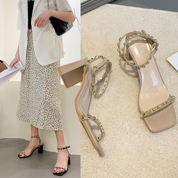 sandals leather women clear heels female shoe buckle strap 2021 summer girls fashion comfort beige studded gladiator low hig, Black
sandals leather women clear heels female shoe buckle strap 2021 summer girls fashion comfort beige studded gladiator low hig, Black