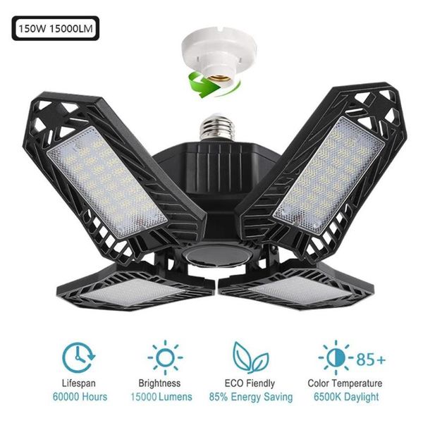 150w e27/e26 led garage light deformable ceiling light for home warehouse workshop folding three-leaf deformation lamp supplies
150w e27/e26 led garage light deformable ceiling light for home warehouse workshop folding three-leaf deformation lamp supplies