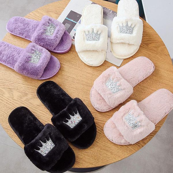 slippers 1 pair women fur winter shoes big size home slipper plush pantufa indoor warm fluffy cotton, Black
slippers 1 pair women fur winter shoes big size home slipper plush pantufa indoor warm fluffy cotton, Black