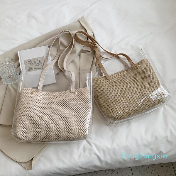 evening bags women's bag fashion design woven transparent shoulder shopping luxury designer casual ladies large capacity tote handbags
evening bags women's bag fashion design woven transparent shoulder shopping luxury designer casual ladies large capacity tote handbags