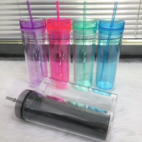 2021 new wholesale 22oz acrylic slim ny tumbler plastic cup double wall with lid straw clear beverage water bottle for party gift hl2w 
2021 new wholesale 22oz acrylic slim ny tumbler plastic cup double wall with lid straw clear beverage water bottle for party gift hl2w