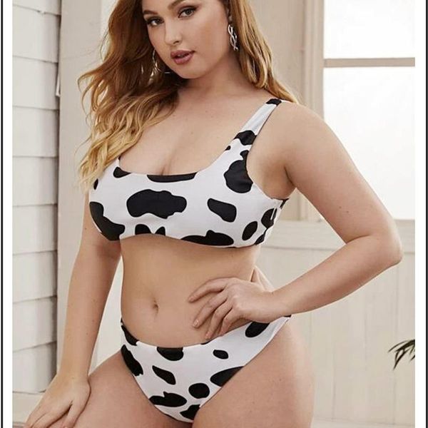 2021 black white bikini set two piece high waist swimsuit cow print swimwear plus size beachwear bathing swimming suit for women
2021 black white bikini set two piece high waist swimsuit cow print swimwear plus size beachwear bathing swimming suit for women