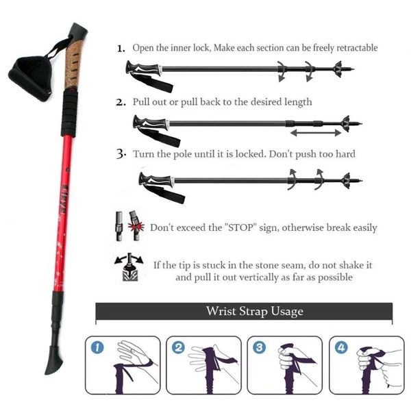 trekking poles hiking adjustable walking pole nordic camping 2pcs/lot aluminum alpenstock sticks te
trekking poles hiking adjustable walking pole nordic camping 2pcs/lot aluminum alpenstock sticks te