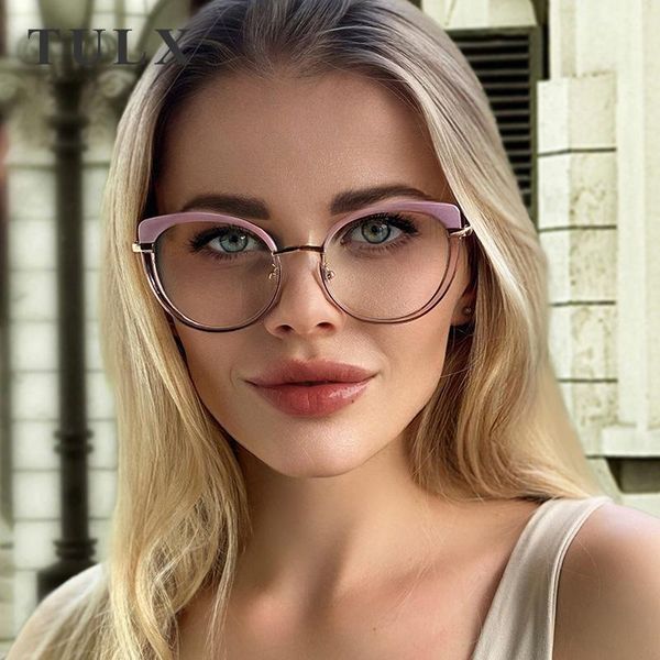 fashion sunglasses frames tr90 luxury women's cat eye glasses frame clear anti-blue light eyewear men spring hinge optical computer gog, Black
fashion sunglasses frames tr90 luxury women's cat eye glasses frame clear anti-blue light eyewear men spring hinge optical computer gog, Black