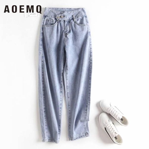 women's jeans aoemq pants vintage high waist woman boyfriends ankle length harem cowboy denim design placket vaqueros mujer, Blue
women's jeans aoemq pants vintage high waist woman boyfriends ankle length harem cowboy denim design placket vaqueros mujer, Blue