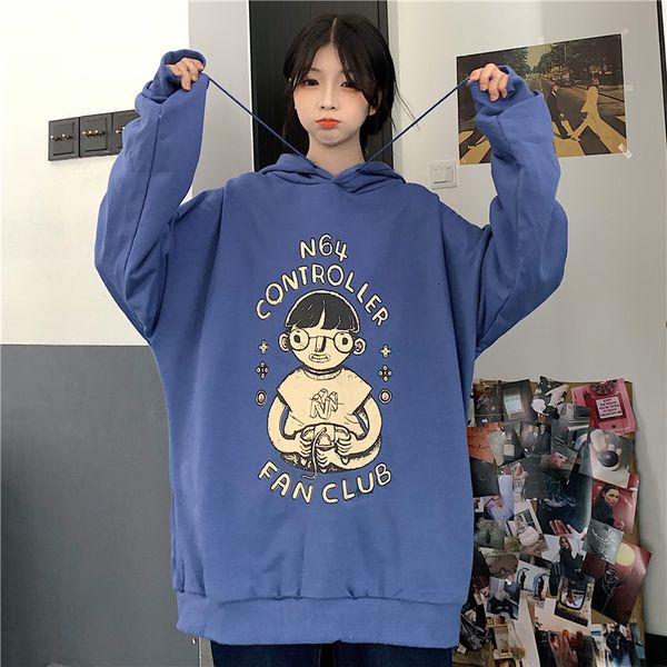 2021 new autumn college style loose cartoon print sweatshirt drop shoulder sleeve women's hooded fashion all-match 4tya, Black
2021 new autumn college style loose cartoon print sweatshirt drop shoulder sleeve women's hooded fashion all-match 4tya, Black