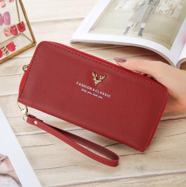 wallets single pull women's wallet embossed leather large capacity handbag clutch bag casual fashion phone, Red;black
wallets single pull women's wallet embossed leather large capacity handbag clutch bag casual fashion phone, Red;black