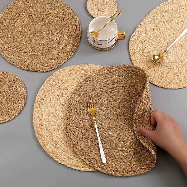 mats & pads handmade weave non-slip placemat corn hull for table dinne round insulation home decor 0041
mats & pads handmade weave non-slip placemat corn hull for table dinne round insulation home decor 0041