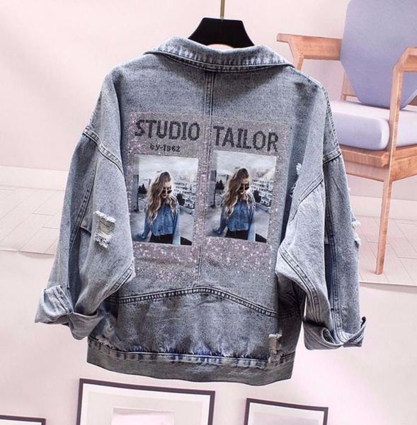 women's jackets short coat women 2021 spring and autumn wild letters rhinestone printed denim jacket clothing female, Black;brown
women's jackets short coat women 2021 spring and autumn wild letters rhinestone printed denim jacket clothing female, Black;brown