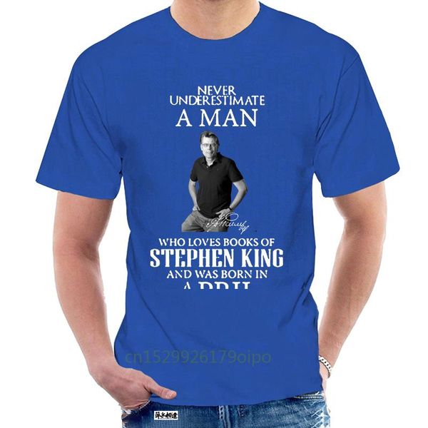 men's t-shirts men t shirt never underestimate a man who loves books of stephen king and was in april women t-shirt @126008, White;black
men's t-shirts men t shirt never underestimate a man who loves books of stephen king and was in april women t-shirt @126008, White;black