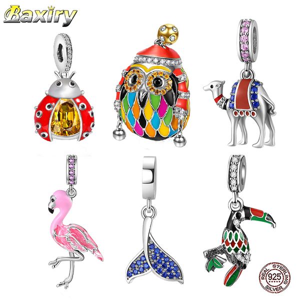 925 sterling silver charms new accessories enamel beads fit silver charms 925 original bracelet necklace for bead jewelry making q0531, Black
925 sterling silver charms new accessories enamel beads fit silver charms 925 original bracelet necklace for bead jewelry making q0531, Black