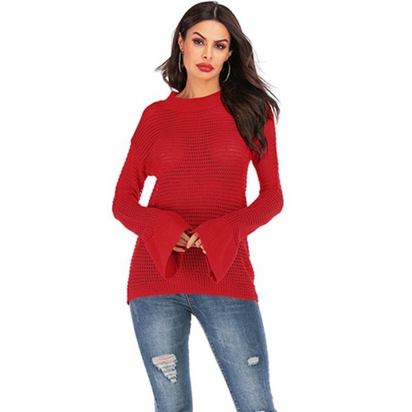 2021 new women hollow out sweaters flare pullovers autumn long sleeve pull femme pullover female casual oversized knitted sweater 3hiq, White;black
2021 new women hollow out sweaters flare pullovers autumn long sleeve pull femme pullover female casual oversized knitted sweater 3hiq, White;black