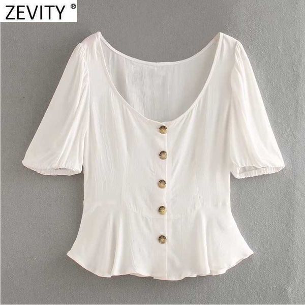 zevity women vintage square collar puff sleeve solid hem ruffles blouse prairie female breasted shirt chic blusas ls9312 210603, White
zevity women vintage square collar puff sleeve solid hem ruffles blouse prairie female breasted shirt chic blusas ls9312 210603, White