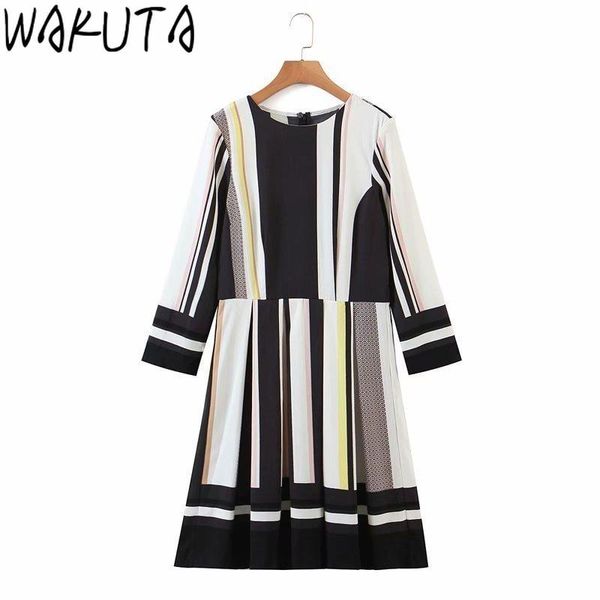 casual dresses wakuta vintage striped midi dress women 2021 autumn arrival print plated patchwork o neck back zipper vesitidos, Black;gray
casual dresses wakuta vintage striped midi dress women 2021 autumn arrival print plated patchwork o neck back zipper vesitidos, Black;gray
