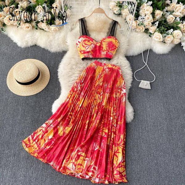 zomer twee delige set vrouwen women dress boho strand vakantie sets gedrukt crop en geplooide lange elegante 2, White
zomer twee delige set vrouwen women dress boho strand vakantie sets gedrukt crop en geplooide lange elegante 2, White