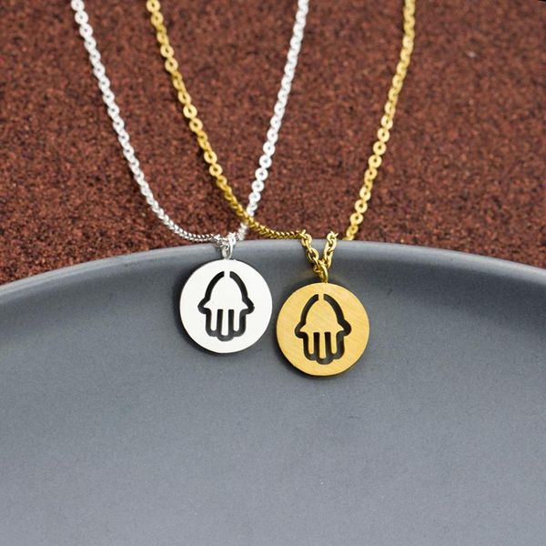 pendant necklaces hamsa hand necklace gold color stainless steel fatima geometric round jewelry bijoux femme, Silver
pendant necklaces hamsa hand necklace gold color stainless steel fatima geometric round jewelry bijoux femme, Silver