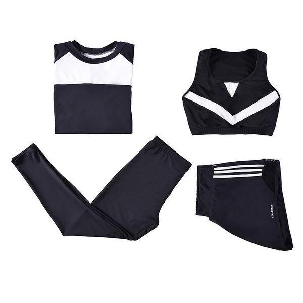 verzy women 4 pieces yoga set bra+leggings+shorts+t-shirt l-4xl plus large size solid black white patchwork sportswear fat girl, White;red
verzy women 4 pieces yoga set bra+leggings+shorts+t-shirt l-4xl plus large size solid black white patchwork sportswear fat girl, White;red