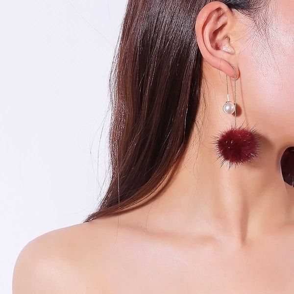 japanese and korean personal fashion simple mink hair tassel pearl versatile girl warm heart long earrings, Silver
japanese and korean personal fashion simple mink hair tassel pearl versatile girl warm heart long earrings, Silver