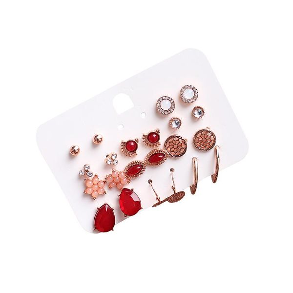 stud 6 sets /lot fashion women jewelry accessories metal geometry red acrylic earrings set, Golden;silver
stud 6 sets /lot fashion women jewelry accessories metal geometry red acrylic earrings set, Golden;silver
