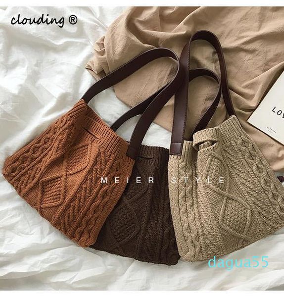 female woolen knitted braid criss cross handbag teenager crochet winter korean fashion retro chic big capacity over shoulder bag
female woolen knitted braid criss cross handbag teenager crochet winter korean fashion retro chic big capacity over shoulder bag