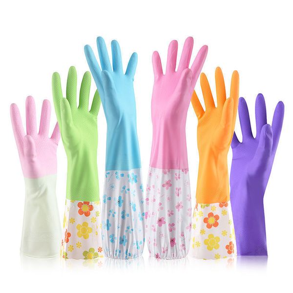 household plush dishwashing gloves women's laundry rubber plastic household cleaning kitchen durable waterproof latex, Black
household plush dishwashing gloves women's laundry rubber plastic household cleaning kitchen durable waterproof latex, Black