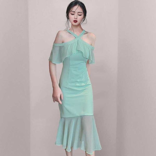 halter chiffon ruffles patchwork bodycon mermaid dress women vintage sleeveless off shoulder elegant vestidos female 210526, Black;gray
halter chiffon ruffles patchwork bodycon mermaid dress women vintage sleeveless off shoulder elegant vestidos female 210526, Black;gray