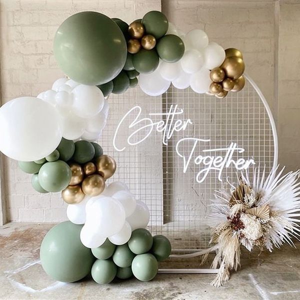 94pcs avocado green color mix chrome gold latex balloons garland kit set arch chain jungle theme wedding party home decorations
94pcs avocado green color mix chrome gold latex balloons garland kit set arch chain jungle theme wedding party home decorations