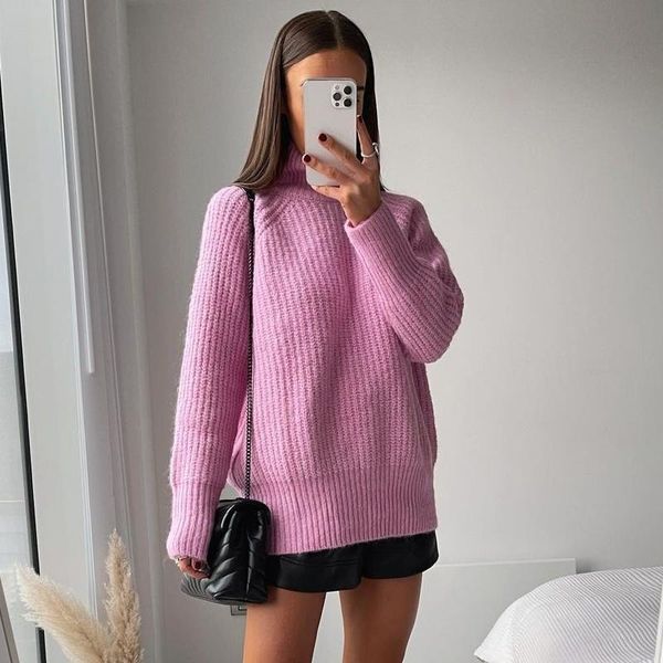 ardm sweet purple long sweater women hight collar casual wram oversized knitted sweater vintage pullover female new winter, White;black
ardm sweet purple long sweater women hight collar casual wram oversized knitted sweater vintage pullover female new winter, White;black