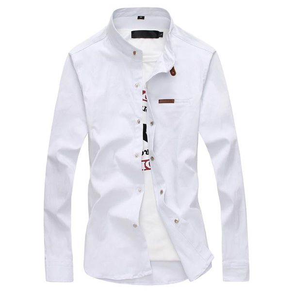 men's casual shirts pure color slim body long sleeve fashionable stand collar korean version of non-ironing youth preppy shirt, White;black
men's casual shirts pure color slim body long sleeve fashionable stand collar korean version of non-ironing youth preppy shirt, White;black