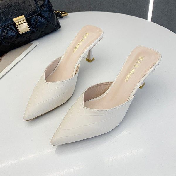 slippers women's high heels thin woman shoes pointed outdoor slides fashion summer house sandalias female flip flops, Black
slippers women's high heels thin woman shoes pointed outdoor slides fashion summer house sandalias female flip flops, Black