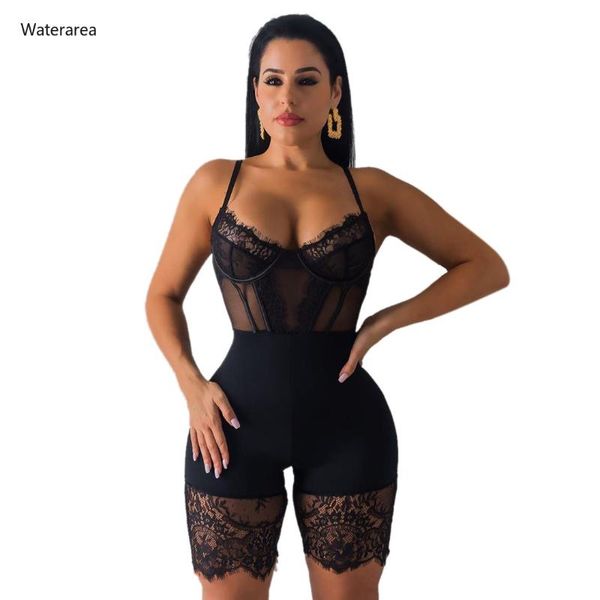 women's jumpsuits & rompers women spaghetti strap v-neck lace mesh patchwork skinny jumpsuit bodycon romper night club party lady bodys, Black;white
women's jumpsuits & rompers women spaghetti strap v-neck lace mesh patchwork skinny jumpsuit bodycon romper night club party lady bodys, Black;white