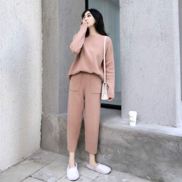 spring autumn women's knitted pullover tracksuit round neck solid color big pocket casual loose two-piece suit y228 tracksuits, Gray
spring autumn women's knitted pullover tracksuit round neck solid color big pocket casual loose two-piece suit y228 tracksuits, Gray
