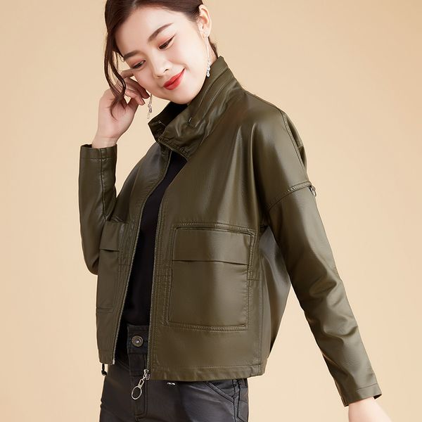 2021 new spring autumn women short trench coat faux leather female vintage jackets plus size jacket woman pp402 wdzi, Black
2021 new spring autumn women short trench coat faux leather female vintage jackets plus size jacket woman pp402 wdzi, Black