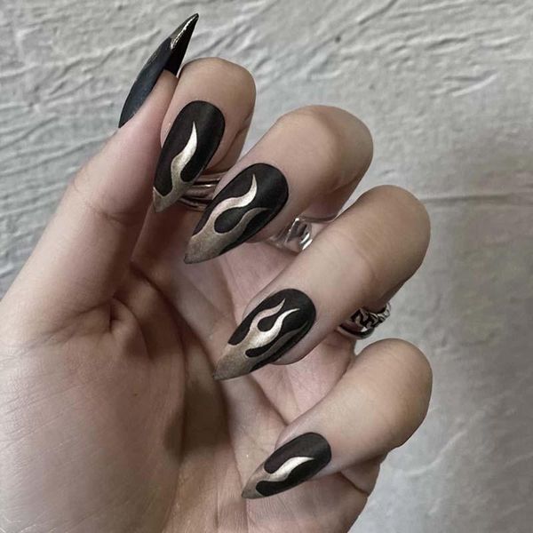 false nails 24pcs flame fake patch matte frosted fire pattern artificial designed tip head wearable girl hand decor, Red;gold
false nails 24pcs flame fake patch matte frosted fire pattern artificial designed tip head wearable girl hand decor, Red;gold