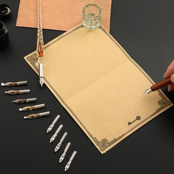 vintage dip pens fountain writing ink 10 nibs pen holder gift box calligraphy
vintage dip pens fountain writing ink 10 nibs pen holder gift box calligraphy