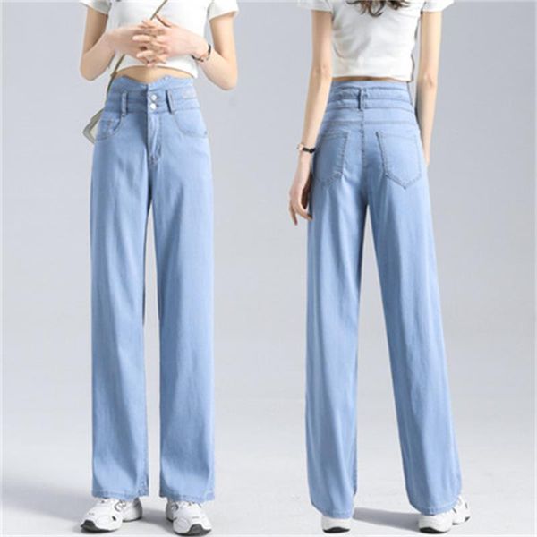 women's jeans fashion casual pants women summer letter embroidery tencel high-waisted wide-leg, Blue
women's jeans fashion casual pants women summer letter embroidery tencel high-waisted wide-leg, Blue