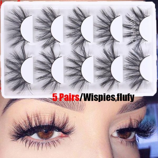 false eyelashes 5pairs 3d faux mink hair handmade cils fluffy wispy natural long maquillaje lashes extension makeup tools
false eyelashes 5pairs 3d faux mink hair handmade cils fluffy wispy natural long maquillaje lashes extension makeup tools