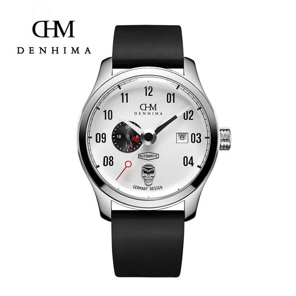 wristwatches denhima skull series men watch rubber strap men's steampunk locomotive automatic watches sapphire glass waterproof, Slivery;brown
wristwatches denhima skull series men watch rubber strap men's steampunk locomotive automatic watches sapphire glass waterproof, Slivery;brown
