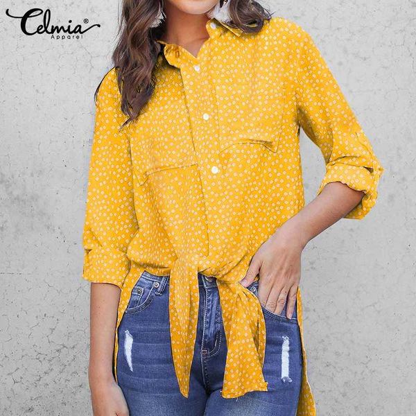 women's blouses & shirts women fashion streetwear long celmia small floral print split hem office lady casual lapel sleeve blusas femm, White
women's blouses & shirts women fashion streetwear long celmia small floral print split hem office lady casual lapel sleeve blusas femm, White