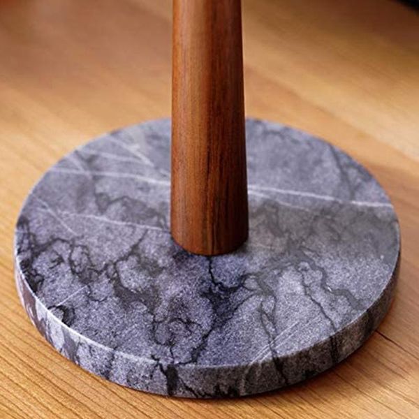 toilet paper holders marble base towel holder dispenser and acacia 14.5 inches tall 
toilet paper holders marble base towel holder dispenser and acacia 14.5 inches tall